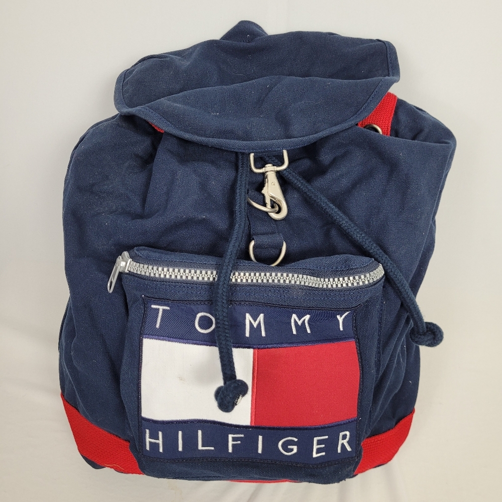 Rare Hard To Find Vintage '90s Y2K Tommy Drawstring Backpack